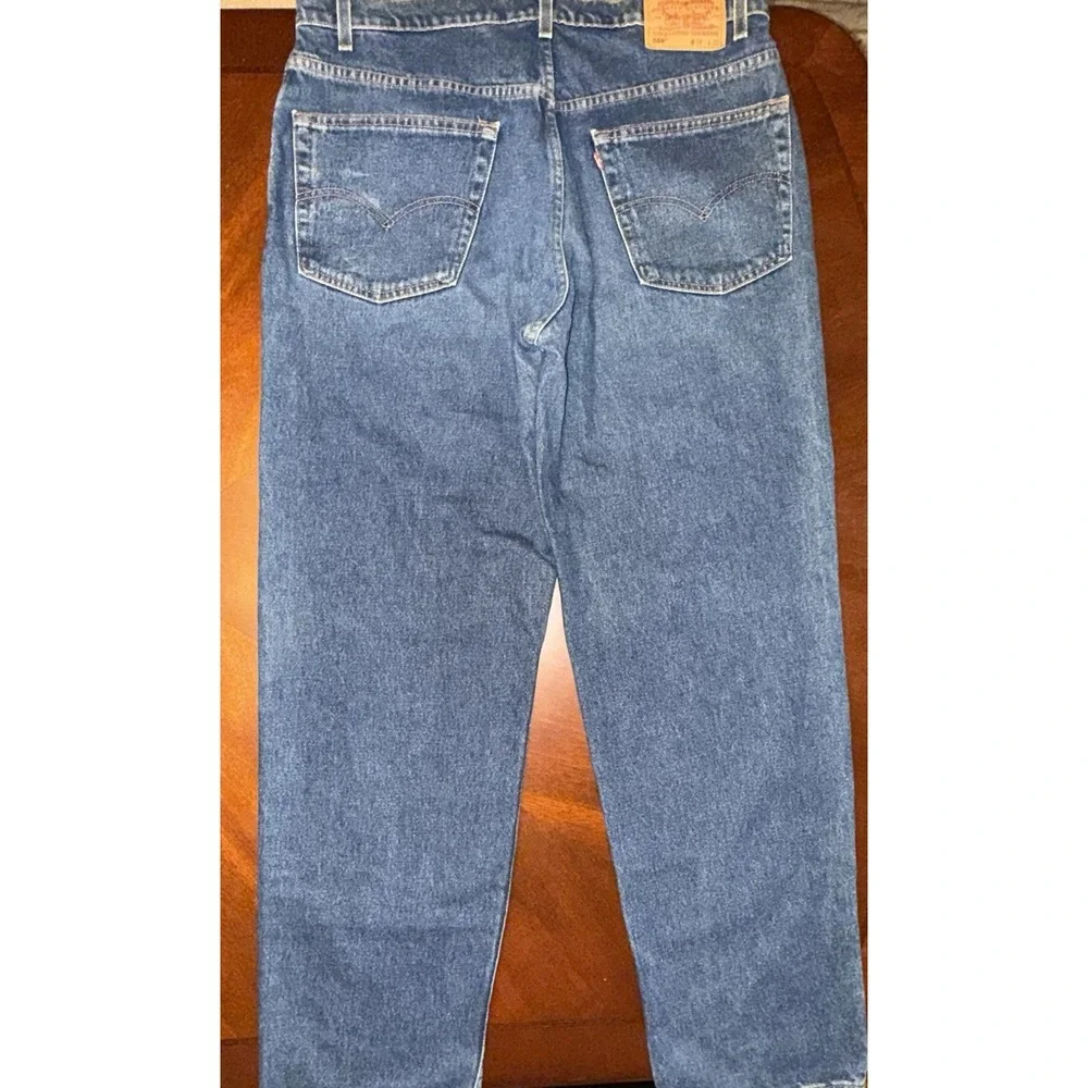Levi 550 Mens Jeans Size 38x32‎ Relaxed Fit Dark Wash Broken In Soft SEE NOTES